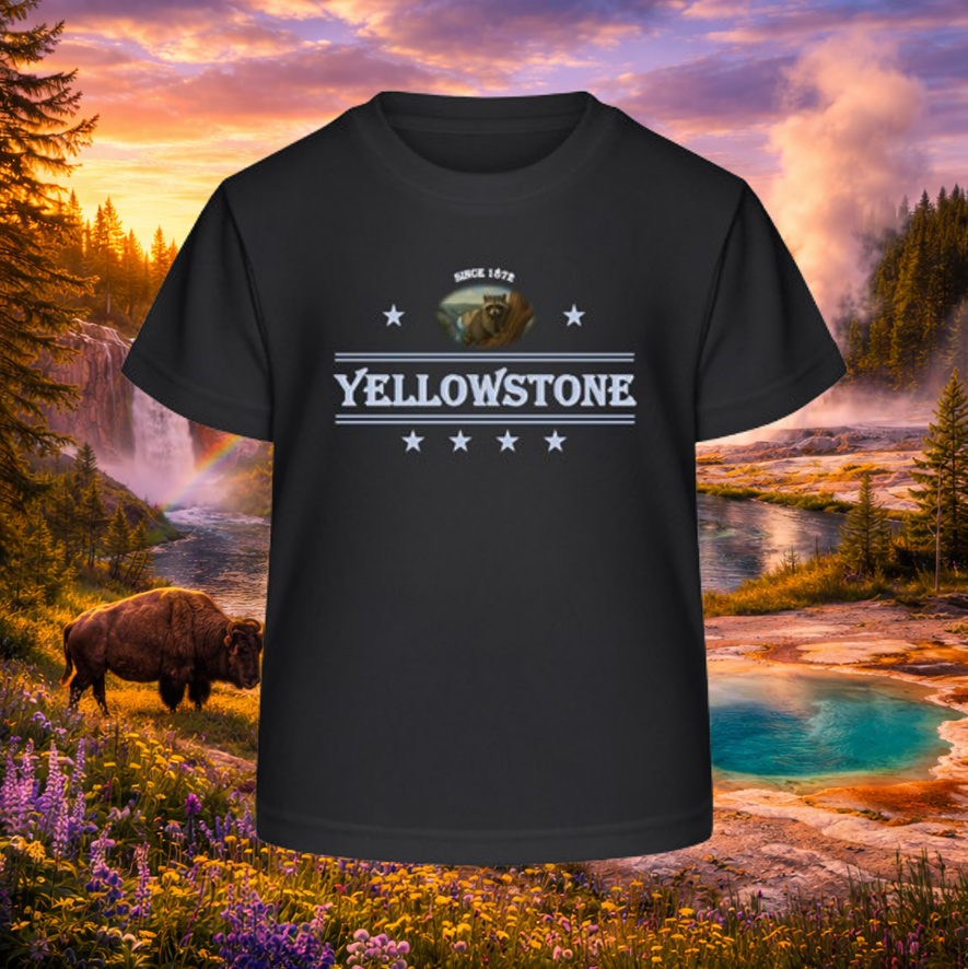 Kids T-Shirt "Waschbär Yellowstone"