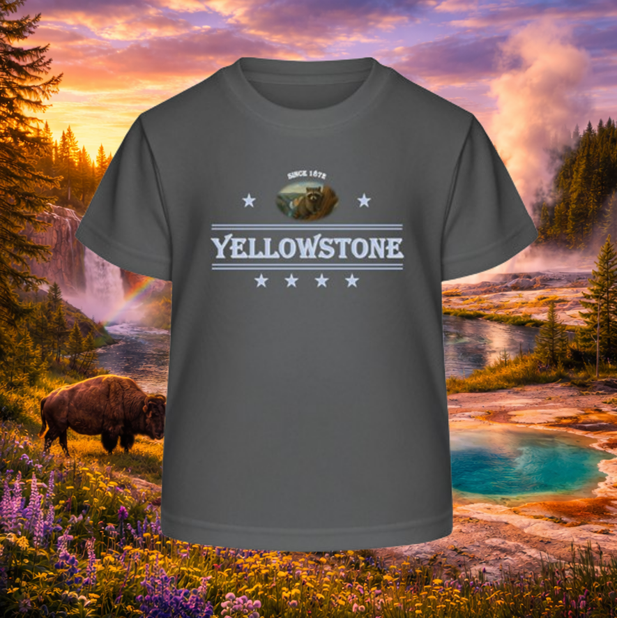 Kids T-Shirt "Waschbär Yellowstone"