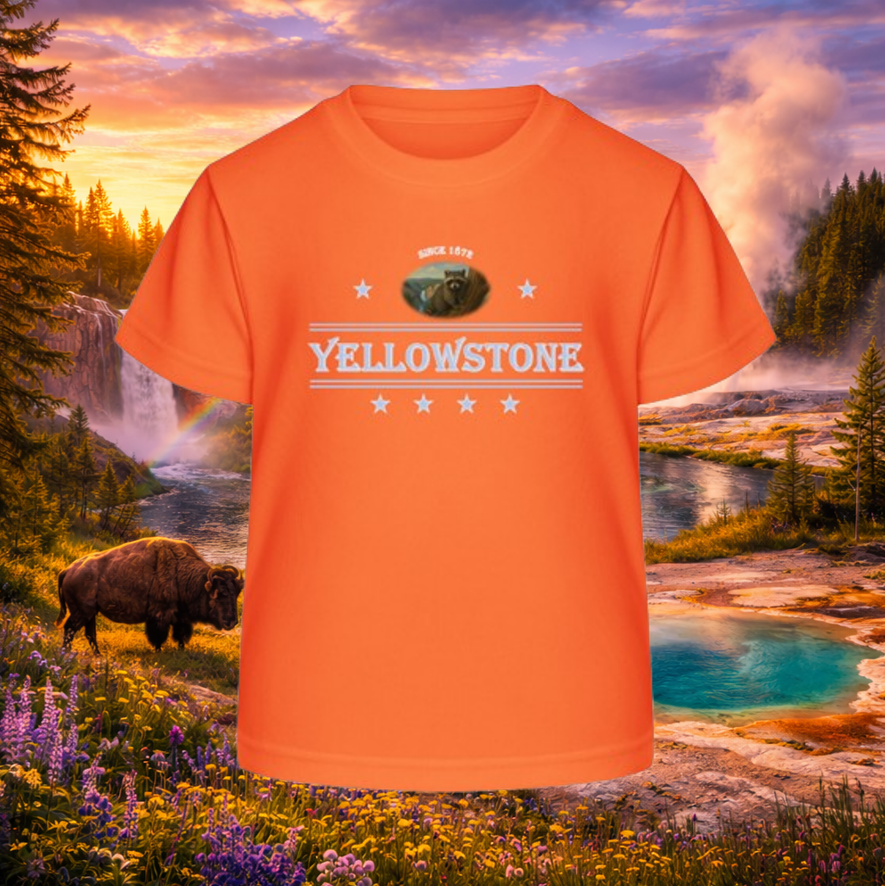 Kids T-Shirt "Waschbär Yellowstone"