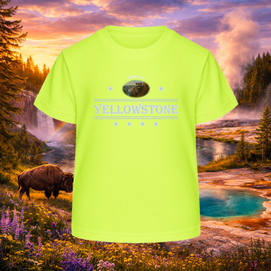 Kids T-Shirt "Waschbär Yellowstone"