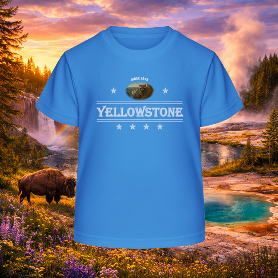 Kids T-Shirt "Waschbär Yellowstone"