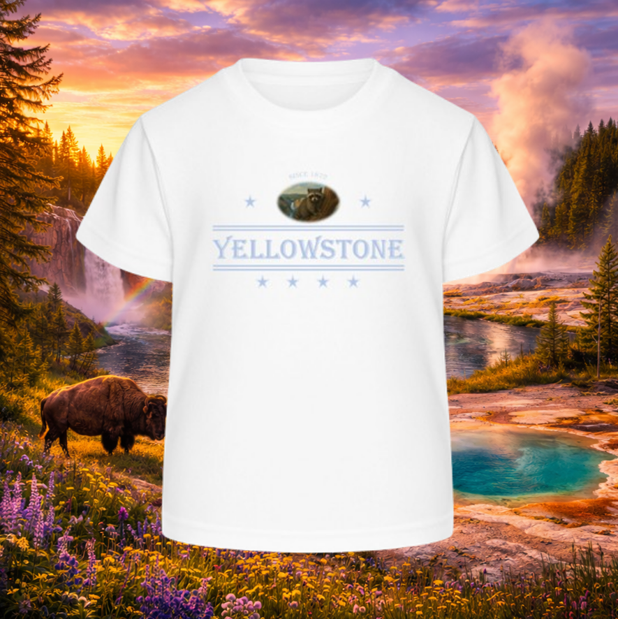Kids T-Shirt "Waschbär Yellowstone"