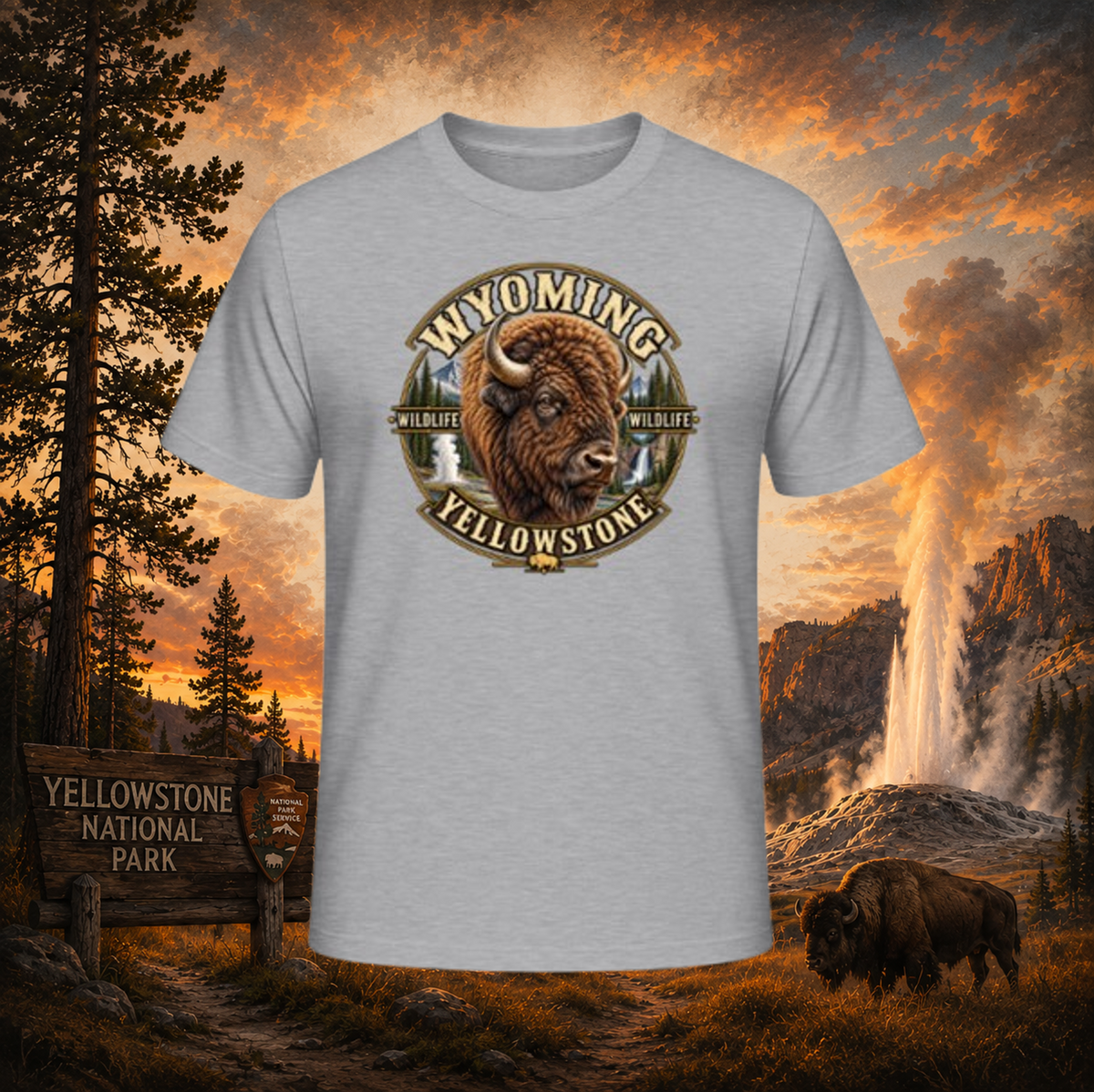 T-Shirt "Yellowstone Wildlife"